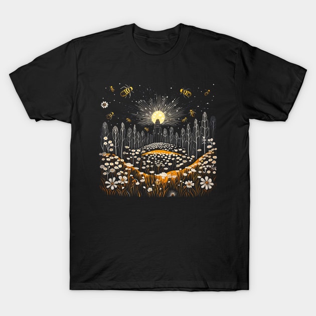 Bees Going Home T-Shirt by nonbeenarydesigns